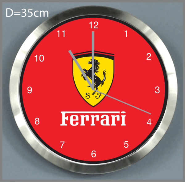 Ferrari wallclock 35mm rood web