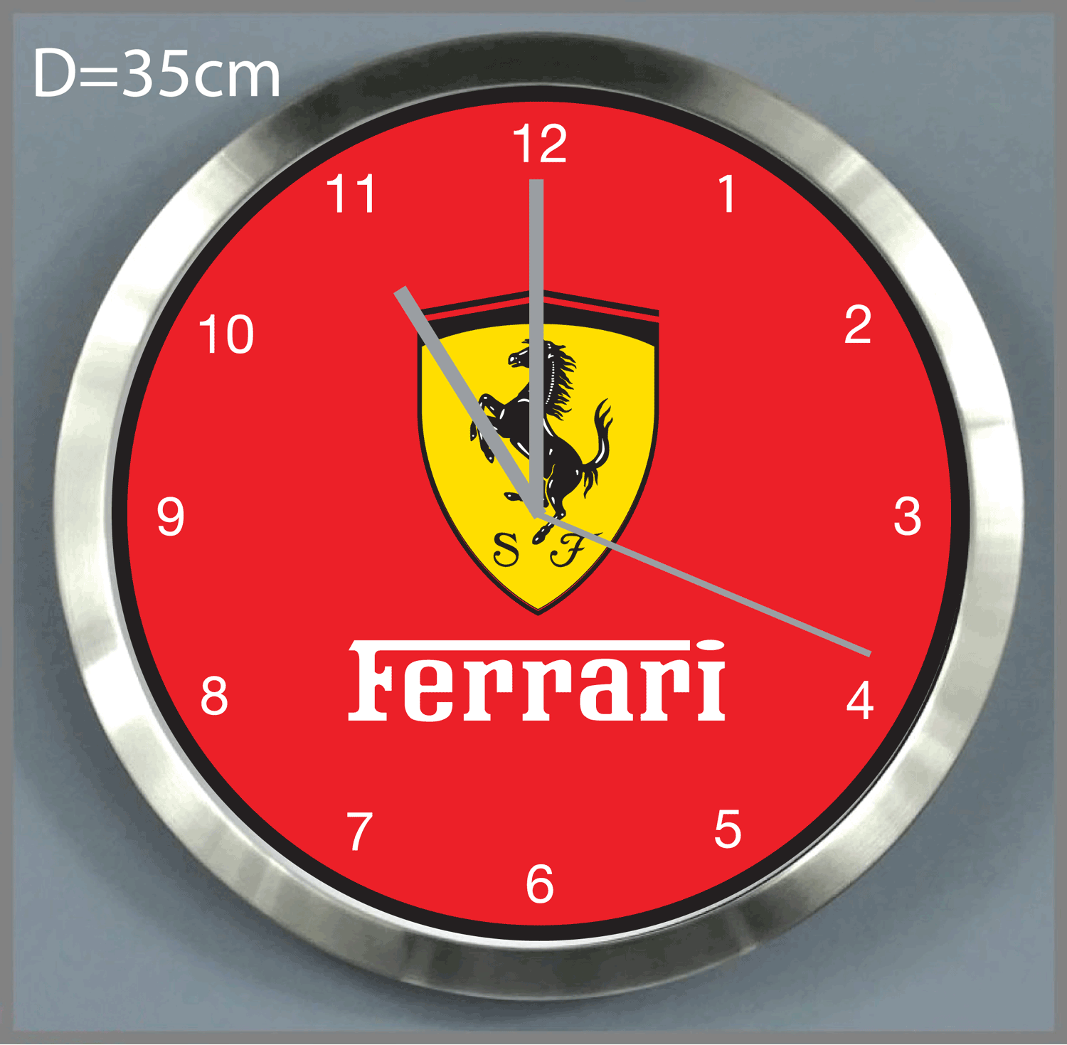 Ferrari wallclock 35mm rood web