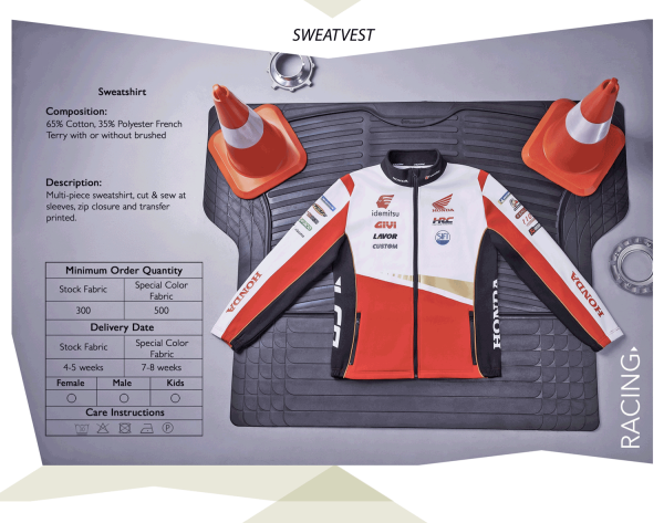 HONDA Sweatvest web