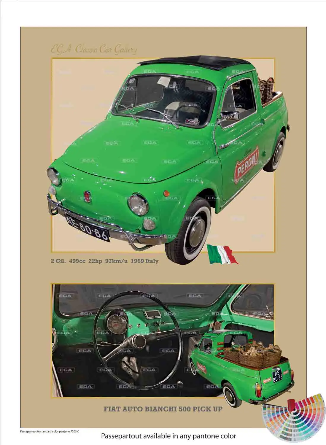 Fiat Auto Bianci 500 Pick up 1969 - Image 8