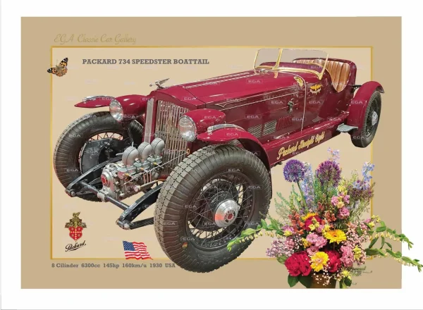 Packard 734 Speedster Boattail 1930 art