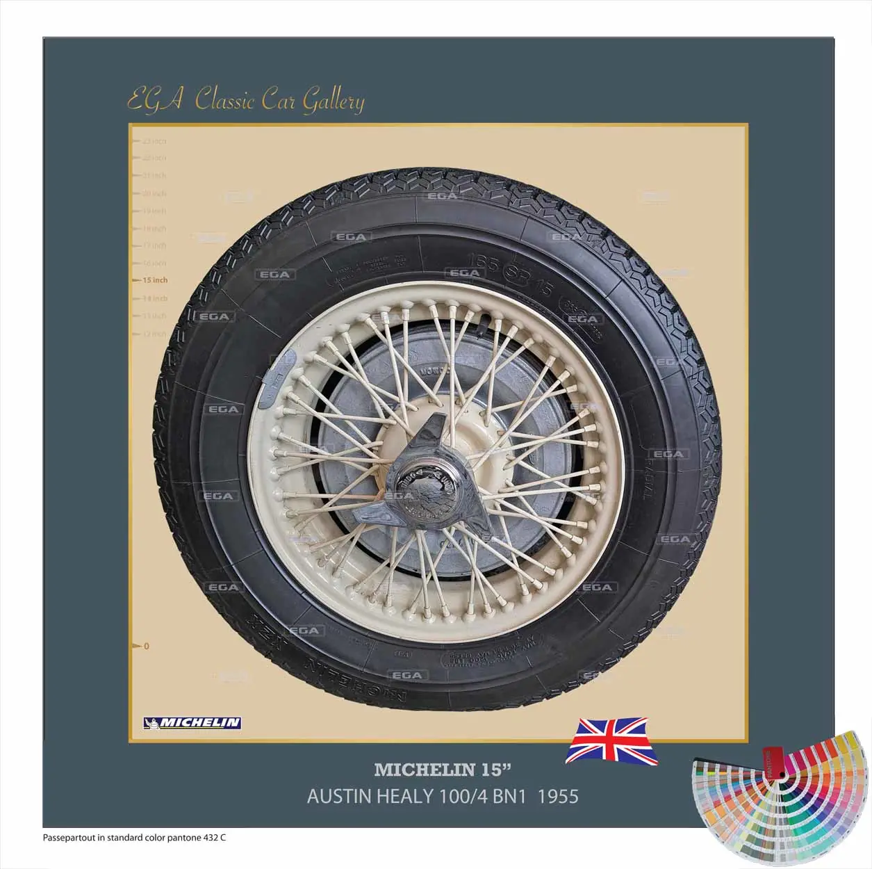 Austin Healy 100/4 BN1 1955 wheel 15"