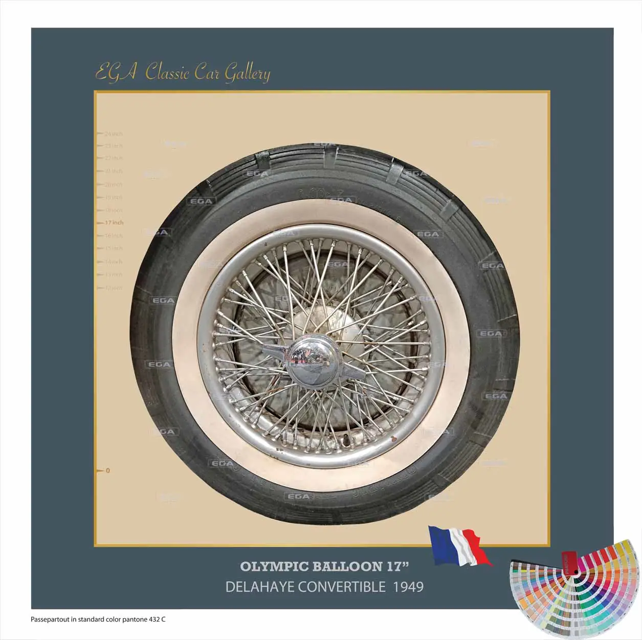 DeLaHayes 135MS Convertible 1949 wheel 17"