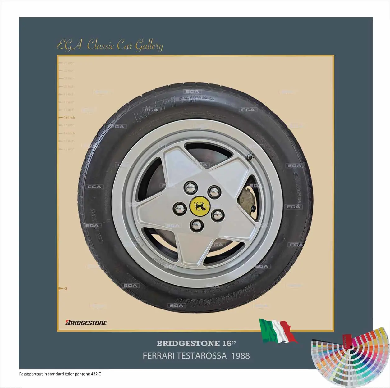 Ferrari Testarossa 1988 wheel 16"