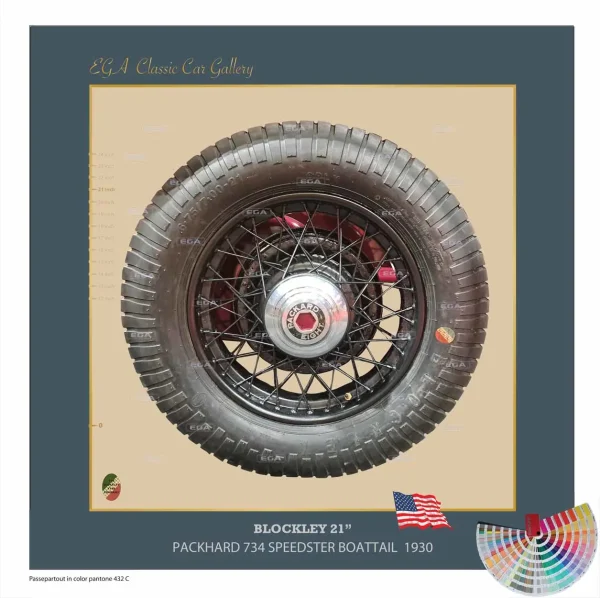 Packard 734 Speedster Boattail 1930 wheel 21"