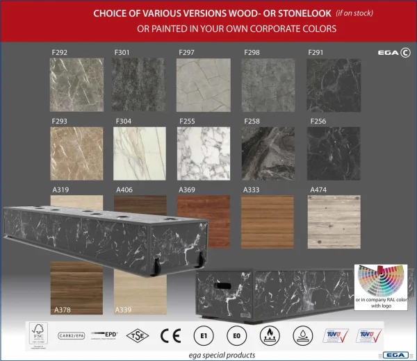 Mobile Flagpole plinth / melamineplates choices