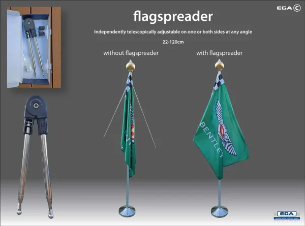 Flagspreader with or without attachment